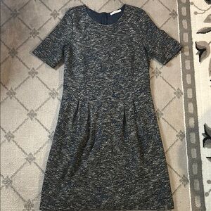 Esprit Black and Blue Sheath Dress for Work